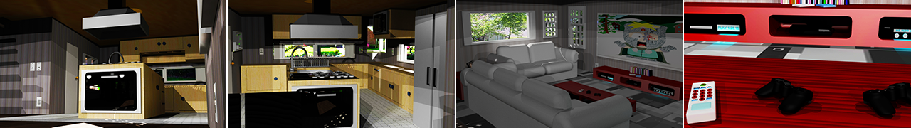Interior Home Renders - Kitchen - Living Room