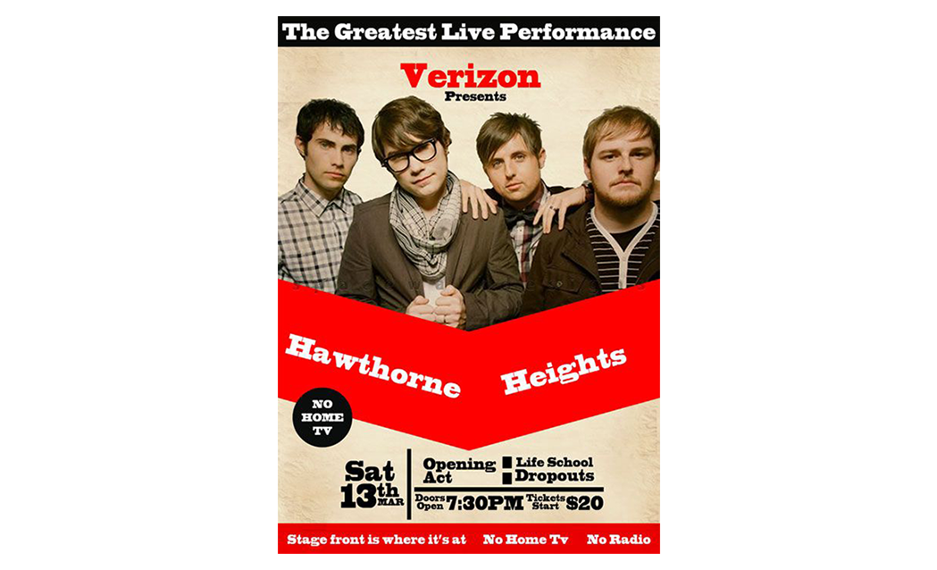 Hawthorne Heights Promotiom Concert Poster